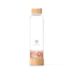 Produktbild: Glas-Kristallsteinflasche von Lotus Vita mit Watermelon Quartz Mondstein